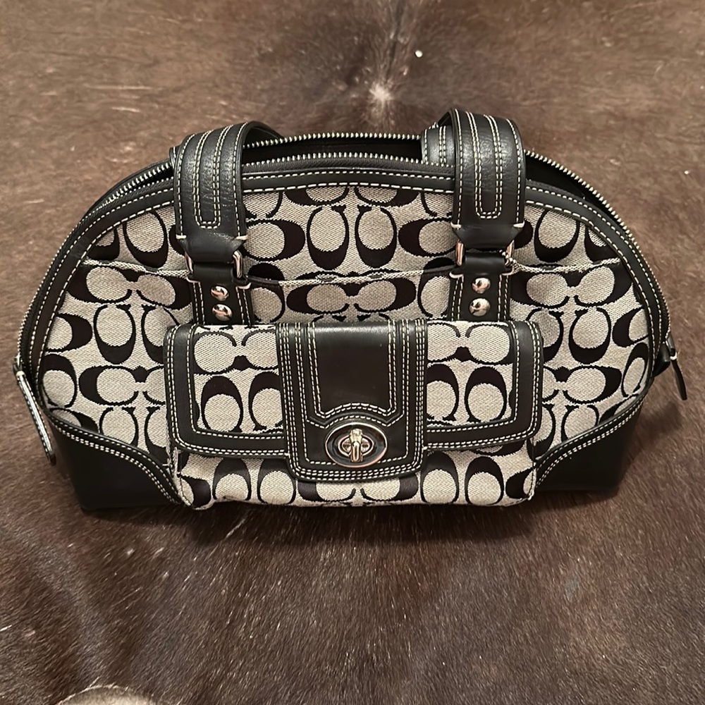 Coach Black Monogram Handbag